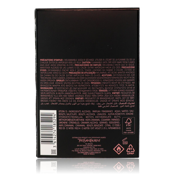 Black Opium Glitter by Yves Saint Laurent 3 oz Eau De Parfum Spray for Women Fragrance 03614274185294