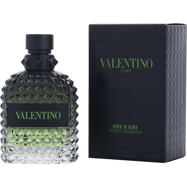 Valentino Uomo Born In Roma Green Stravaganza EDT Spray For Men 3.4 oz Fragrance 3614274024807