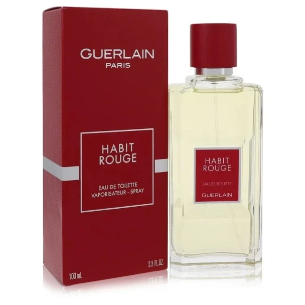 Habit Rouge by Guerlain 3.3 oz EDT Cologne for Men Fragrance 3346470235533