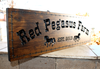 Horse Farm and Ranch Sign with barbed wire