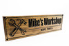 tools, hammer, wrench, garage sign, shop sign, workshop sign