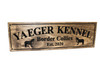 DOG Kennel Sign with border collies