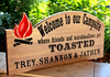 Camping sign - campsite sign - RV sign - backyard fire pit