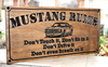 garage sign with car rules