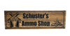 Ammo Shop Sign, Crossed pistols sign, Gun room sign, Man Cave Sign-Shop-Sign