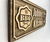 Lasered BBQ Sign - Wooden Smokehouse Grill Sign  (L-24)