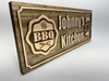 Lasered BBQ Sign - Wooden Smokehouse Grill Sign  (L-24)