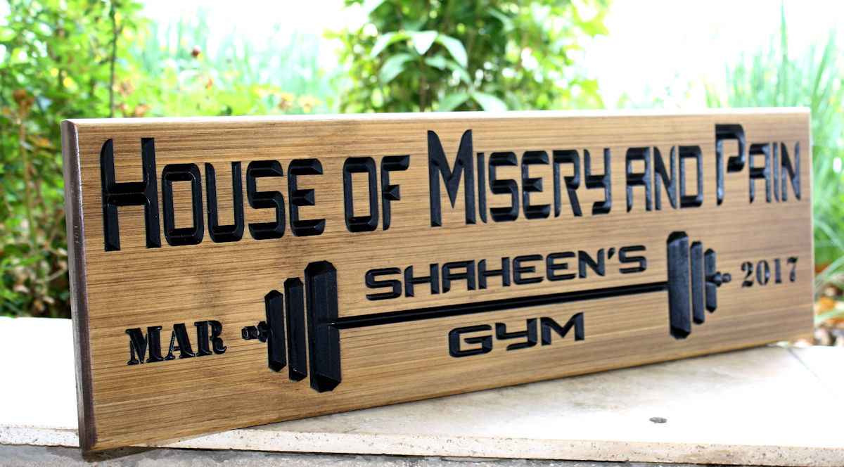 personalized gym sign for your home gym