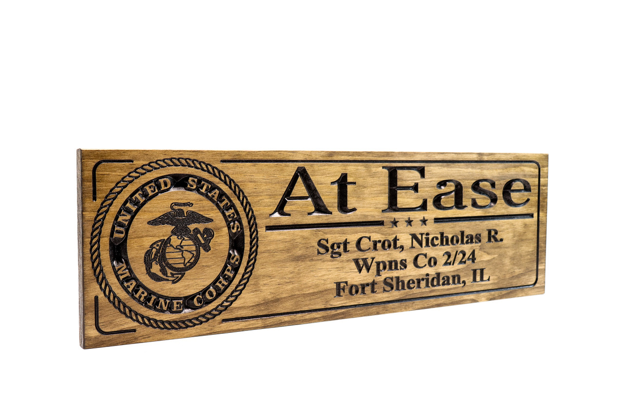 At Ease US Marines SIGN