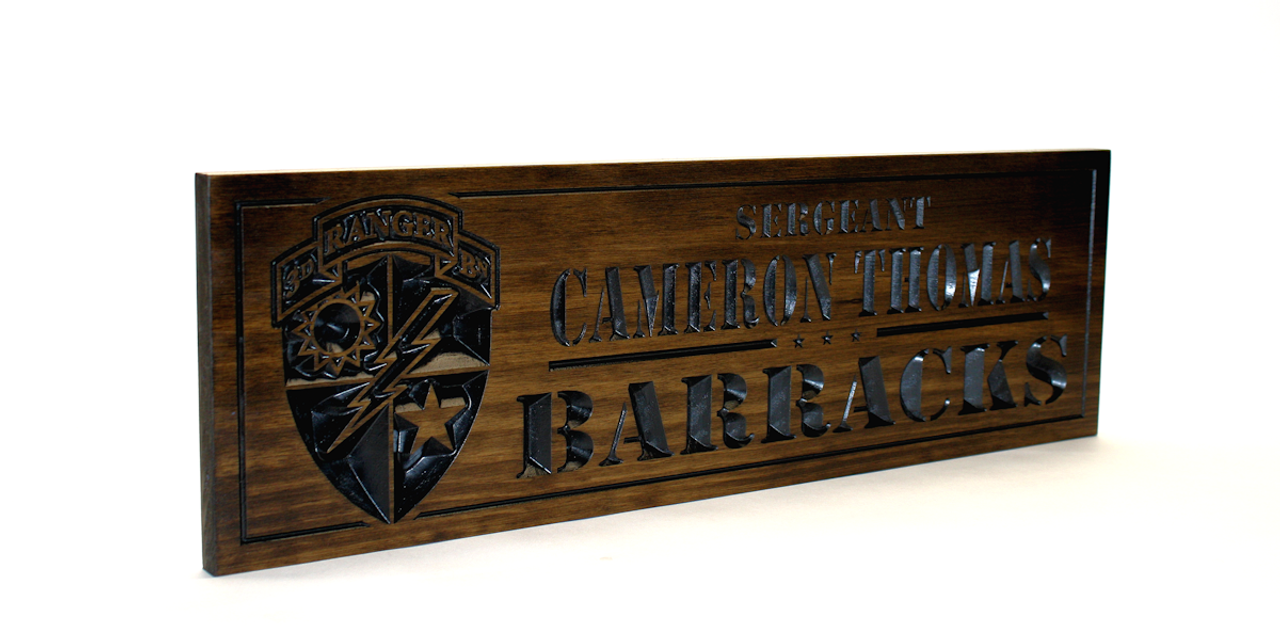Military Carved Wood Plaques for Units & Individuals