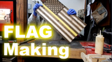 USA rustic flag making