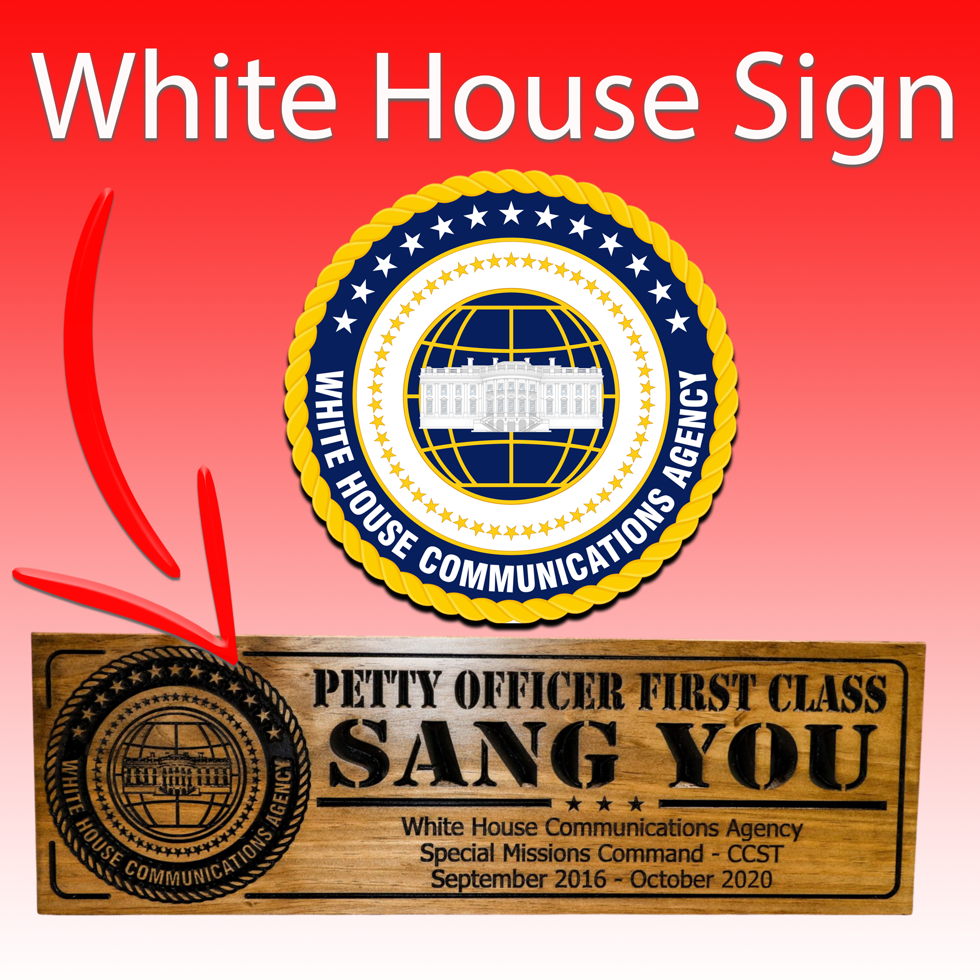 White House sign - Custom Wood Design