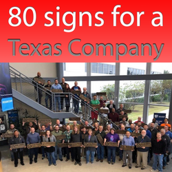 80 signs for a Texas Company