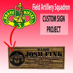 Field Artillery Squadron - Operations Officer custom wooden sign