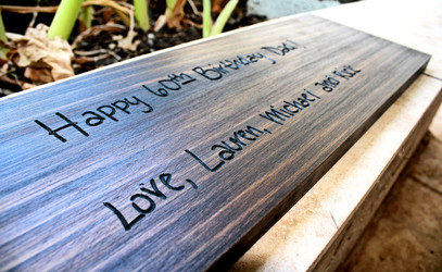 Family Sign with carved personal note