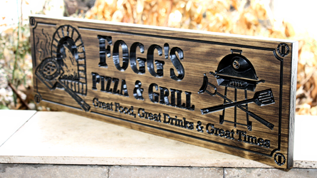 Feat.  Product Pizza Oven sign (CWD-405)