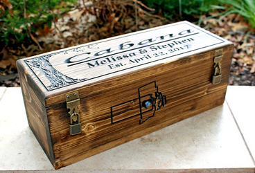 New Design: Wedding Wine box with tree of life (CWD-445)