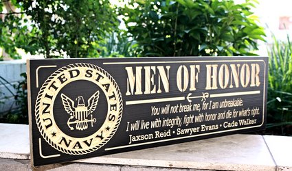 MAN OF HONOR, U.S. Navy plaque