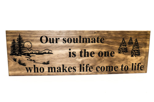 Soulmate Sign, cabin, lake house, rustic decor Soulmate Sign, cabin, lake house, rustic decor