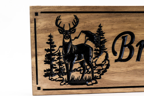 Last Name Sign - Cabin Decor - Deer Hunter Gift