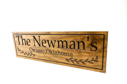 Family name sign with established year  Family name sign with established year