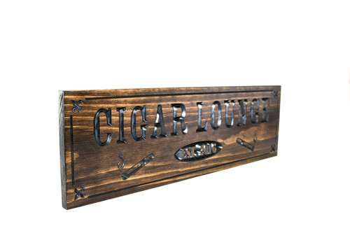 Cigar Bar Sign, Custom Wood Sign, Man Cave Sign  