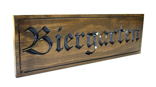 Biergarten Sign - Oktoberfest Sign - Outdoor Bar - Home Bar Sign 