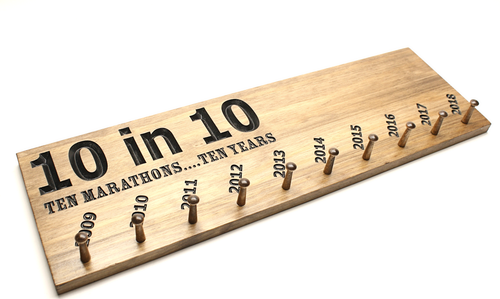 Medal Holder - Ribbon Display - 10 in 10 marathons Medal Holder - Ribbon Display - 10 in 10 marathons