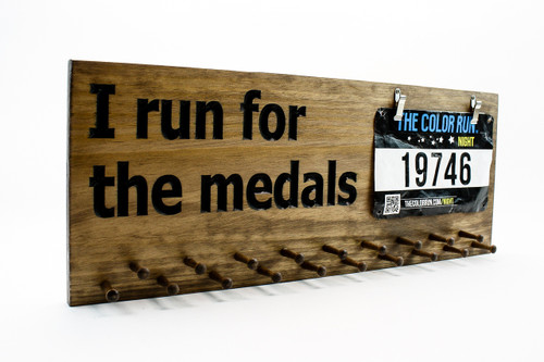 running medal display---i run for medals sign 