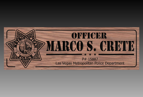 LAS VEGAS Police officer Plaque  (CWD-728)