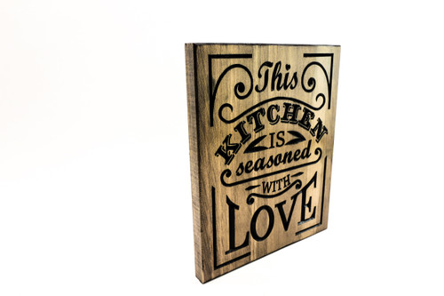Kitchen Sign, Cooking Sign-seasoned with love, rustic kitchen decor Kitchen Sign, Cooking Sign-seasoned with love, rustic kitchen decor