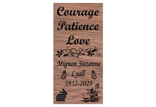 23"x11" Memorial Sign with outdoor sealant