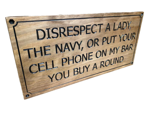 Home Bar Sign - Wooden Bar Sign - Custom Wood Sign - Navy - Top Gun Maverick Bar Quote