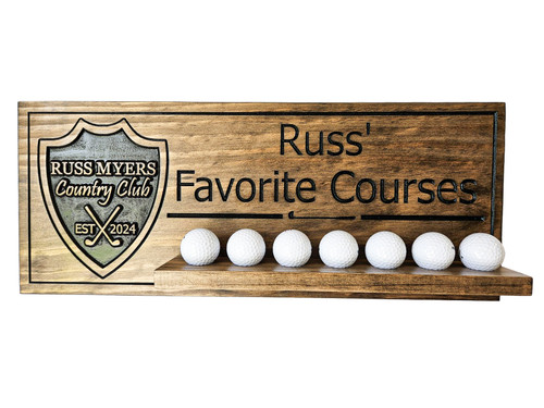 Custom Golf Sign - Golf Ball Shelf - Personalized Wood Sign Custom Golf Sign - Golf Ball Shelf - Personalized Wood Sign
