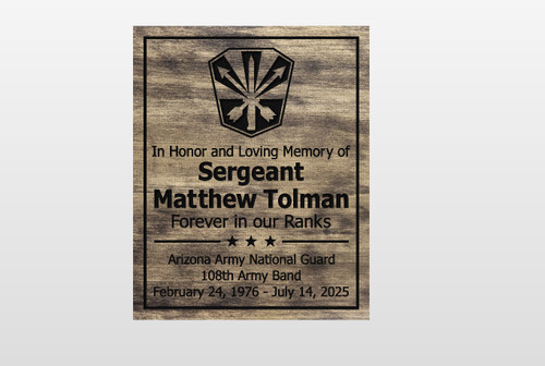 14"x11" Custom Wood Sign