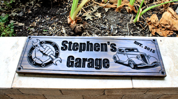 Garage Sign feat. 1934 Ford Coupe