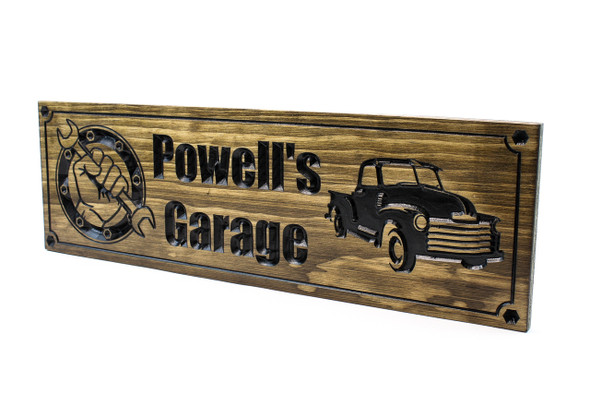 Garage Sign | Garage shop sign for him with vintage dodge truck Garage Sign | Garage shop sign for him with vintage dodge truck