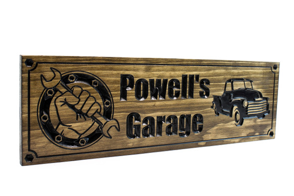 Garage Sign | Garage shop sign for him with vintage dodge truck Garage Sign | Garage shop sign for him with vintage dodge truck