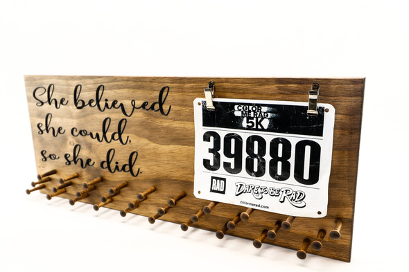 She believed she could so she did. Marathon Medal display 23x9