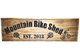 Mountain biker Sign | bicycle sign, bike repair shop plaque