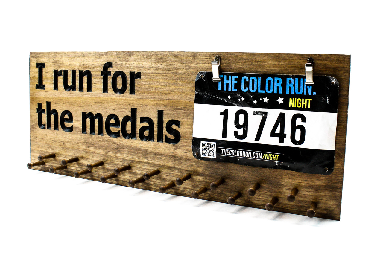 Running Medal Display Sign, race medal holder