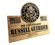 Military Plaque - Retirement Gift - Custom Wood Sign