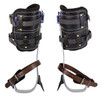 Tree climbing spikes for the professional tree climber's kit shown side by side