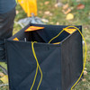 Weaver folding throw line cube in use with arborist line and weight (sold separately)