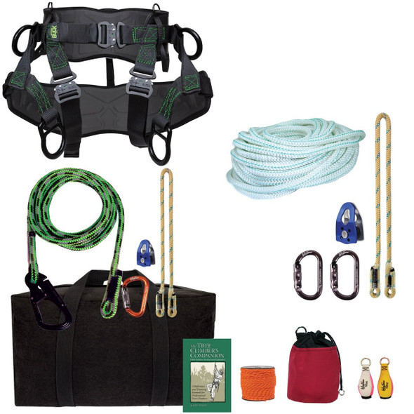 Beginner's moving rope tree climbing kit