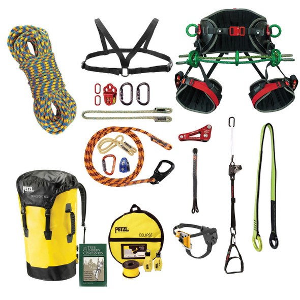 Contents of the premium ropewalker tree climbing kit