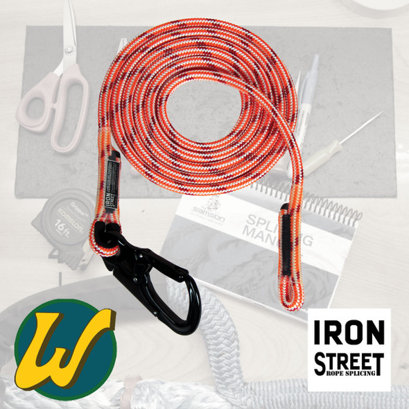 Bartacking for rope lanyards in tree climbing