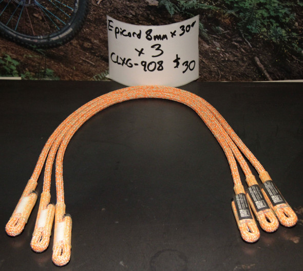 Clearance Lot: Epicord 8mm x 30" Prusiks x 3