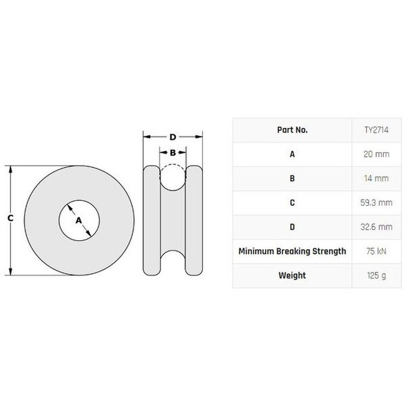 Tylaska TR28 Low Friction Rigging Ring| WesSpur