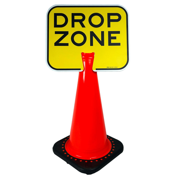 Drop zone cone sign